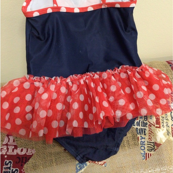 Disney Girls Minnie Mouse Swimsuit Size 4T ~ Excellent 🏖️⛱️🏝️ - Picture 4 of 16
